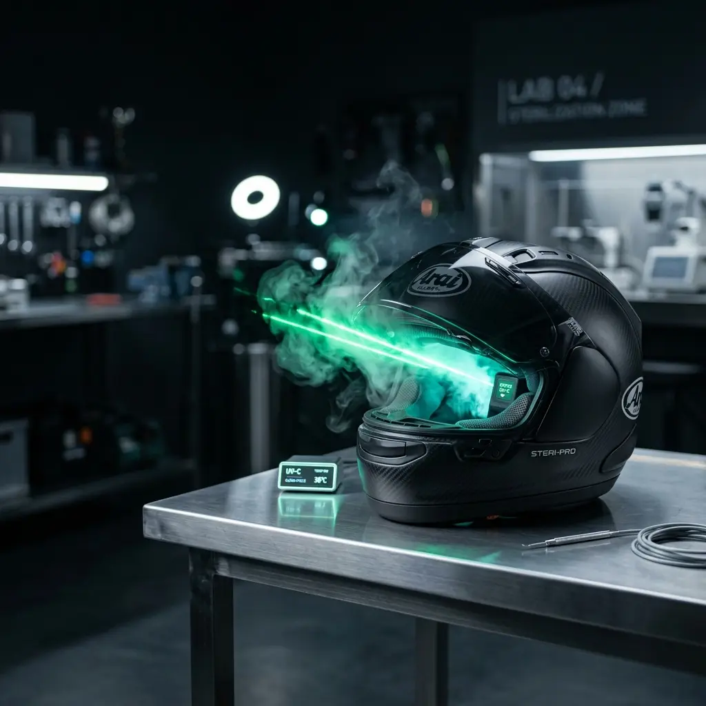 Helmio Premium Helmet Deep Cleaning Service in Kerala - High-end Motorcycle Helmet Sanitization